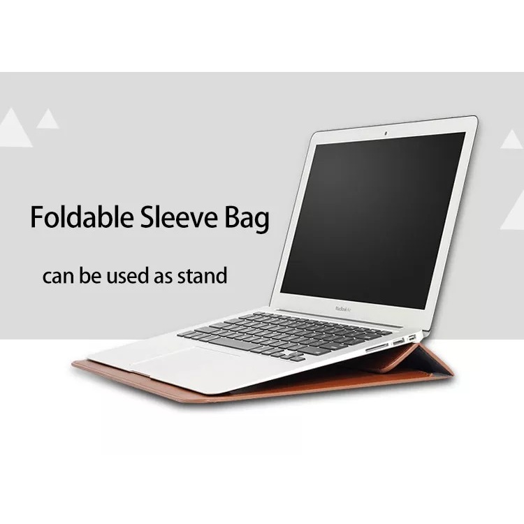 LEATHER UNIVERSAL SLEEVE 11 13 14 15 inch UNTUK BERBAGAI MEREK LAPTOP TAS POUCH SARUNG MULTIFUNGSI b