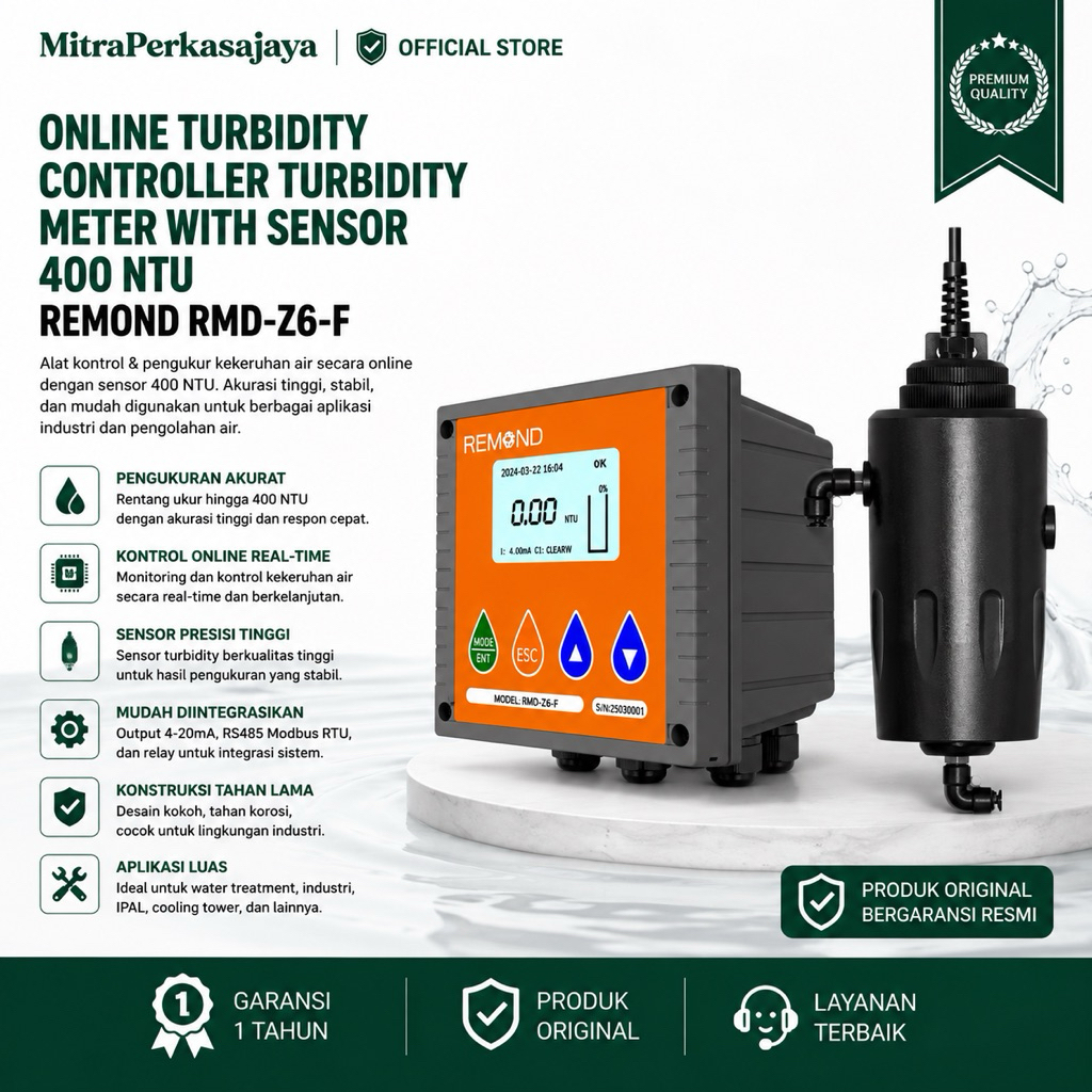Online turbidity controller turbidity meter with sensor 400 NTU