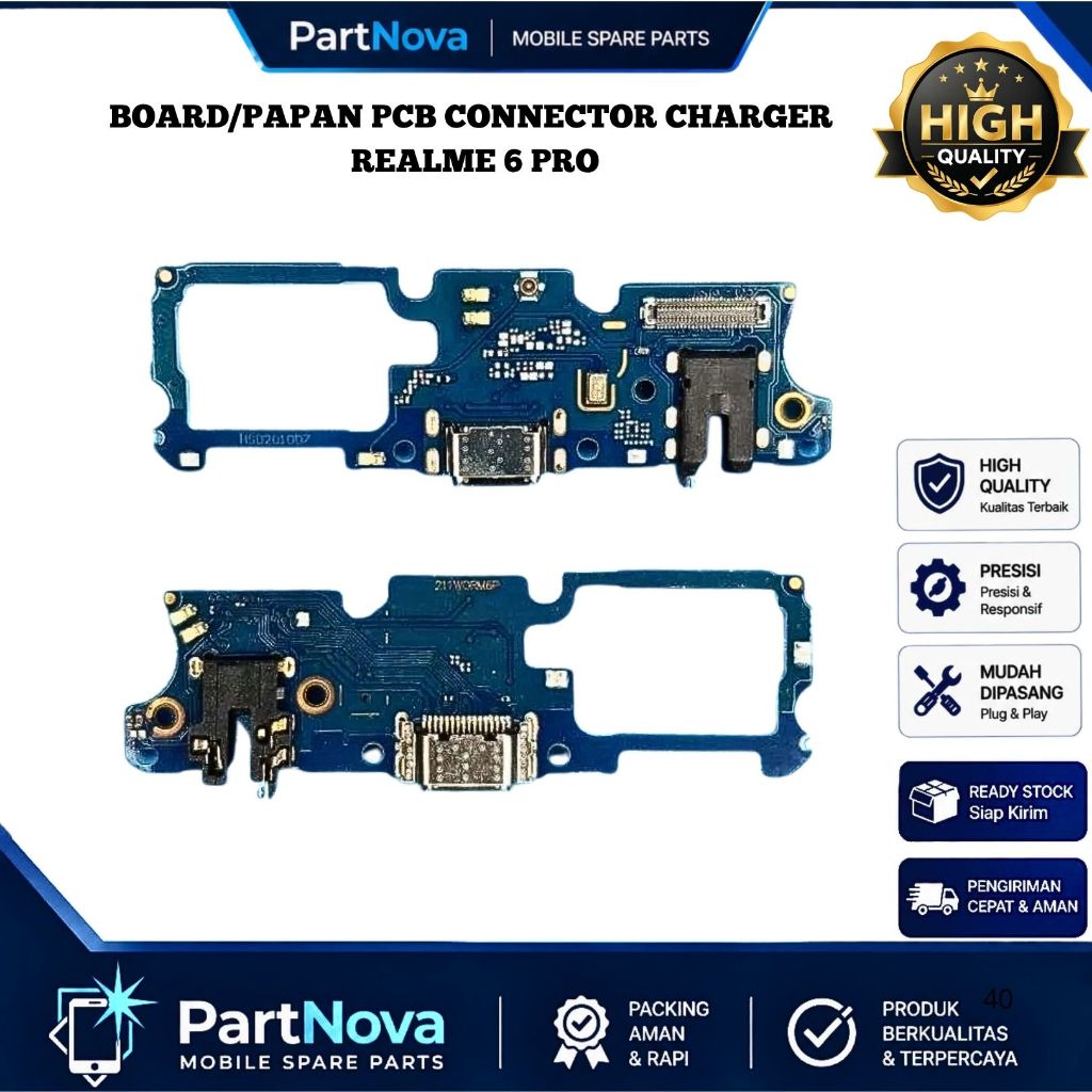 BOARD/PAPAN PCB CONNECTOR CHARGER  REALME 6 PRO ORIGINAL