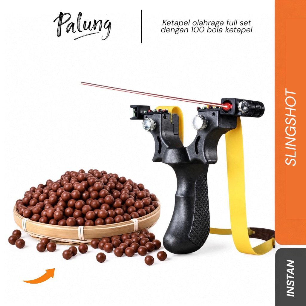 ketapel laser slingshoot / ketapel olahraga resin hitam