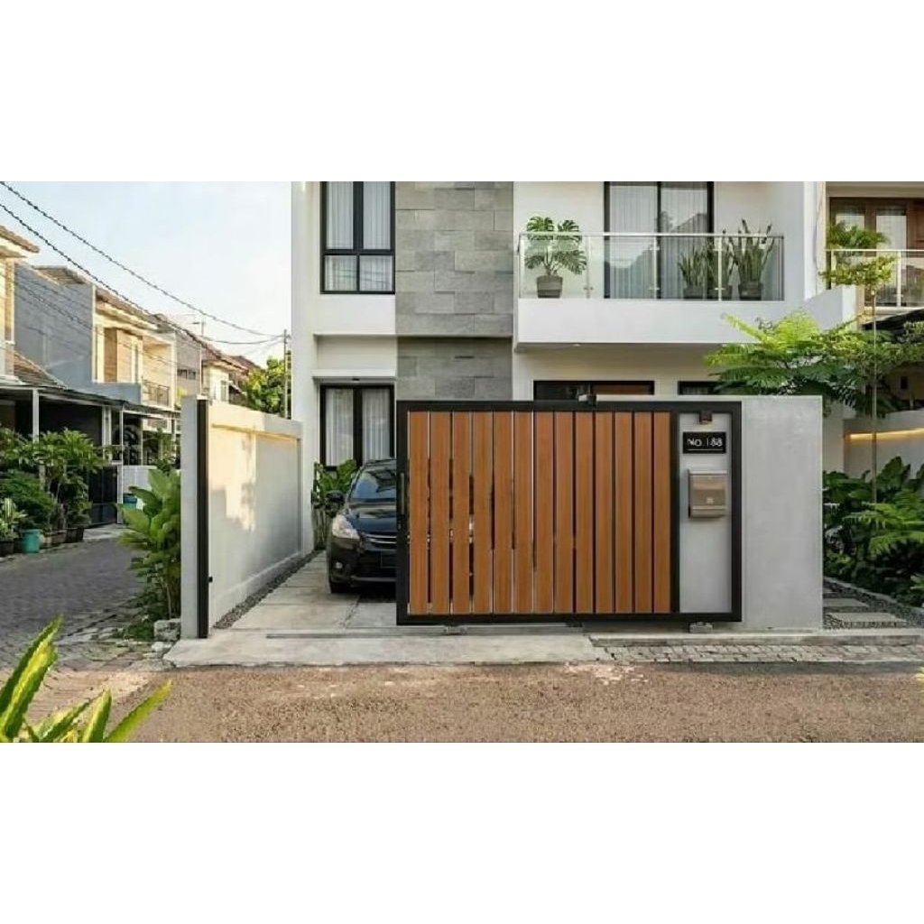 PAGAR WOODPLANK MINIMALIS
