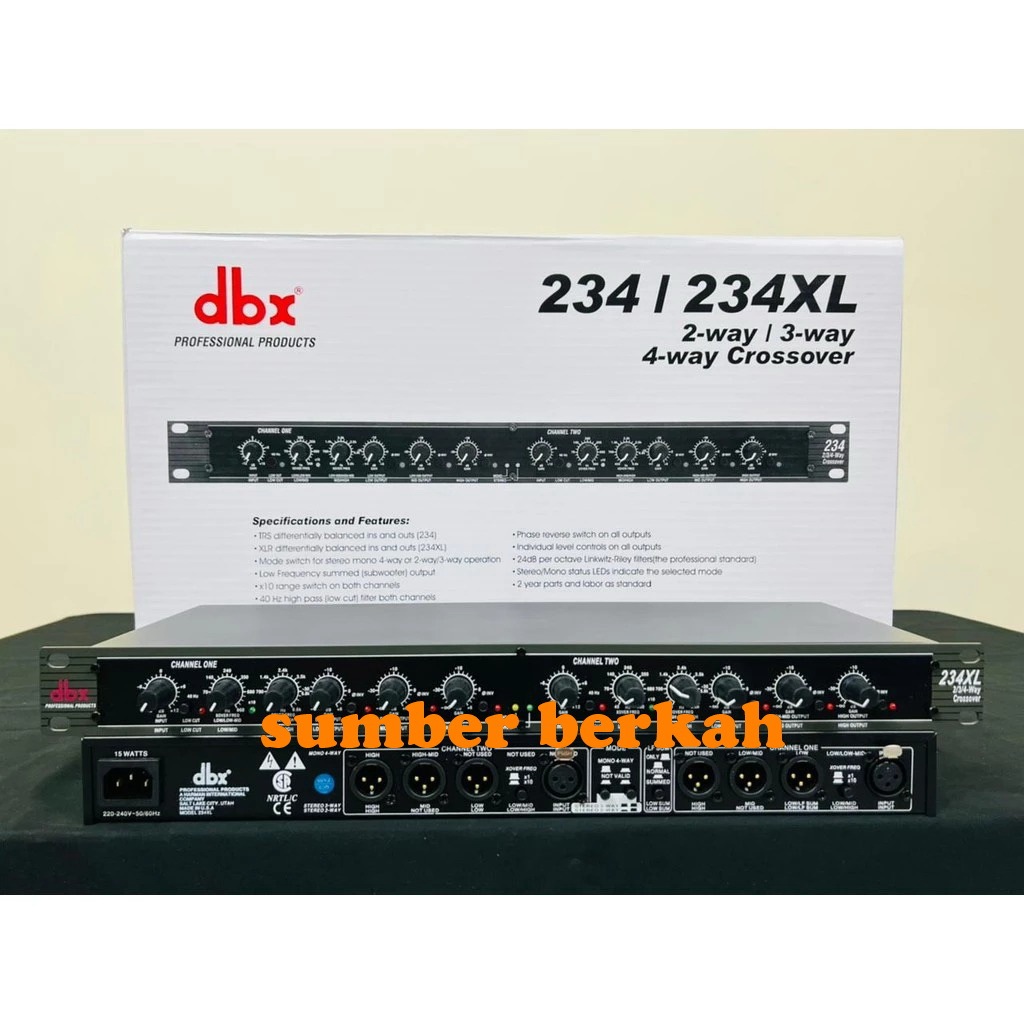 CROSSOVER DBX 234XL / DBX234XL CROSSOVER AKTIF / dbx 234 xl STEREO 2/3/4 WAY