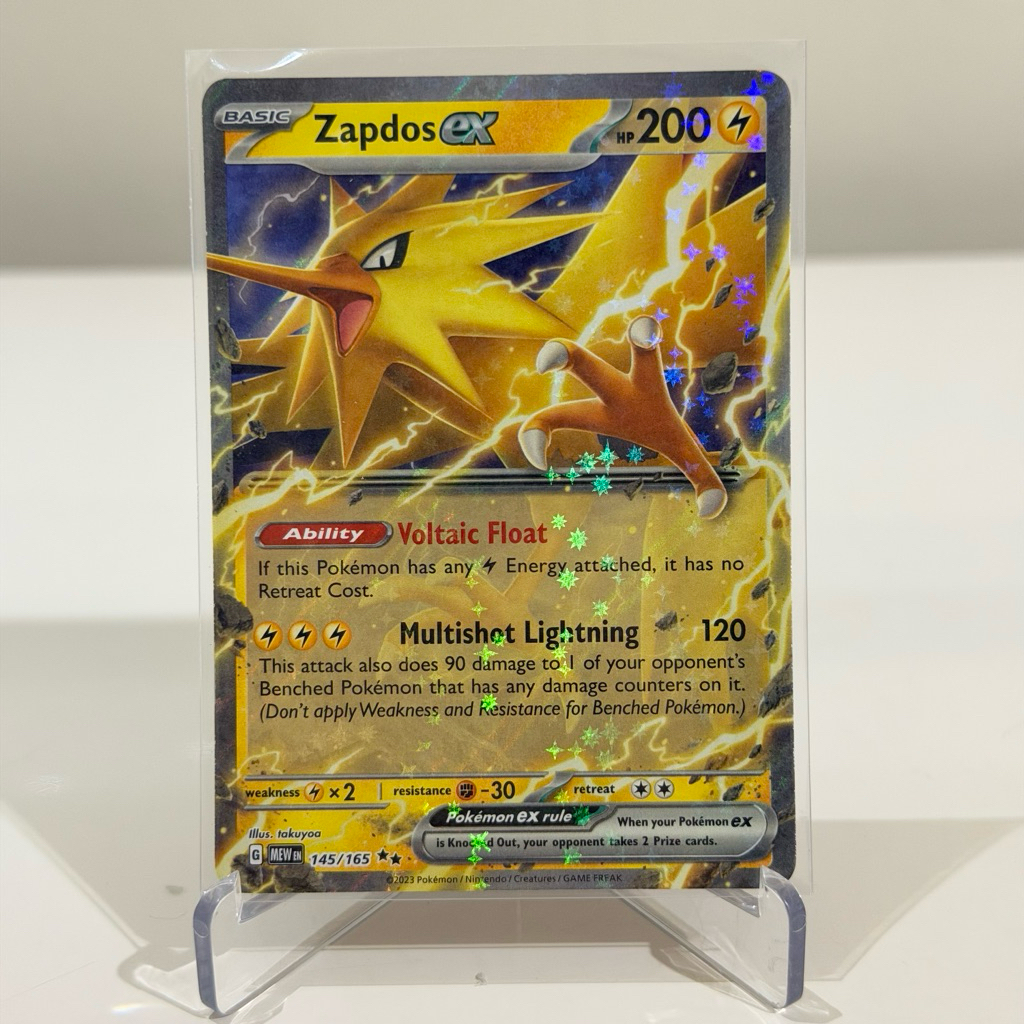 Kartu Pokemon Original English - Zapdos EX RR 145/165 MEW EN