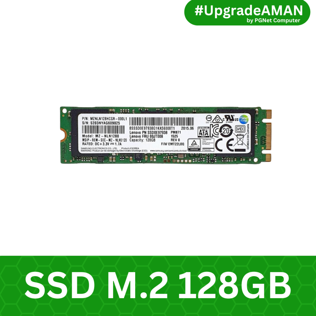 SSD M.2 128GB | Samsung, SK Hynix, Toshiba, Micron