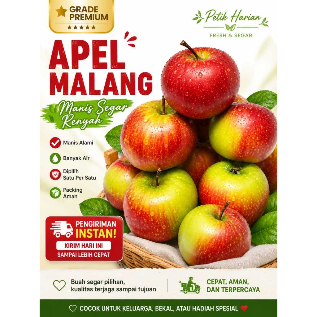APEL HIJAU MALANG FRESH MURAH BANDUNG 500gr