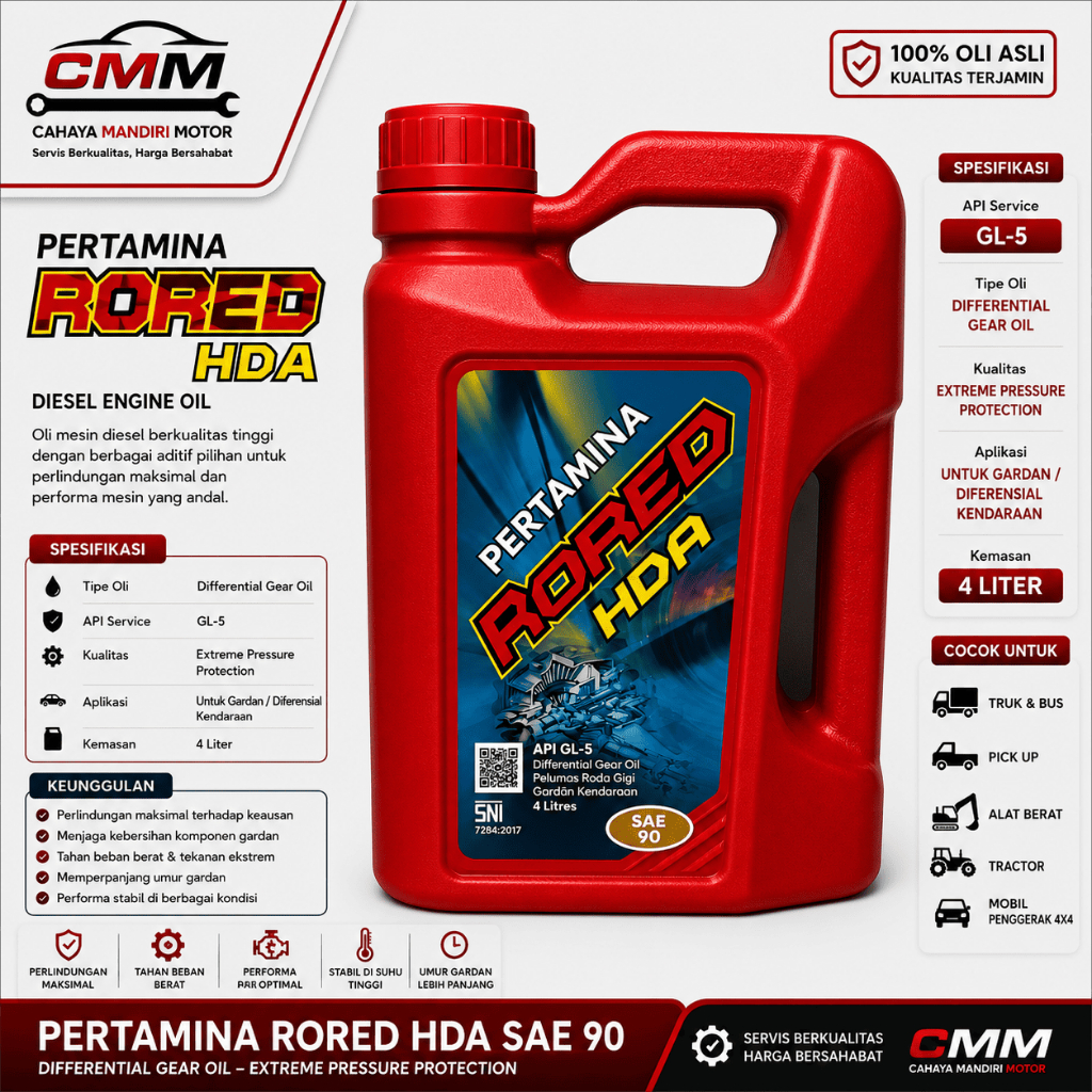 PERTAMINA RORED HDA SAE 90 4L