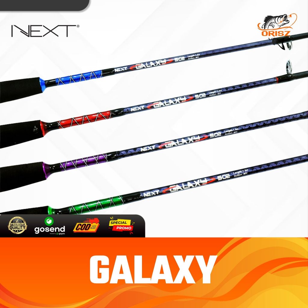 Joran Pancing NEXT GALAXY Fiber Medium Heavy Action - Sambung 2