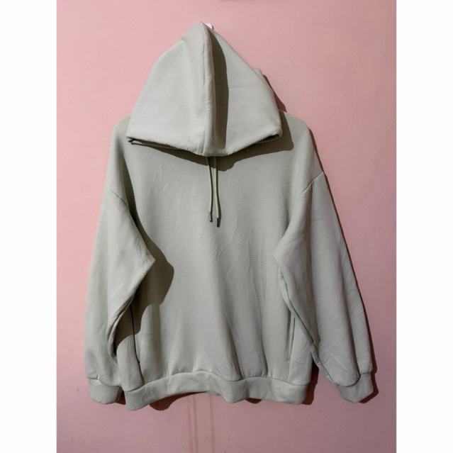 hoodie scuba globaluniqlo GU sage green