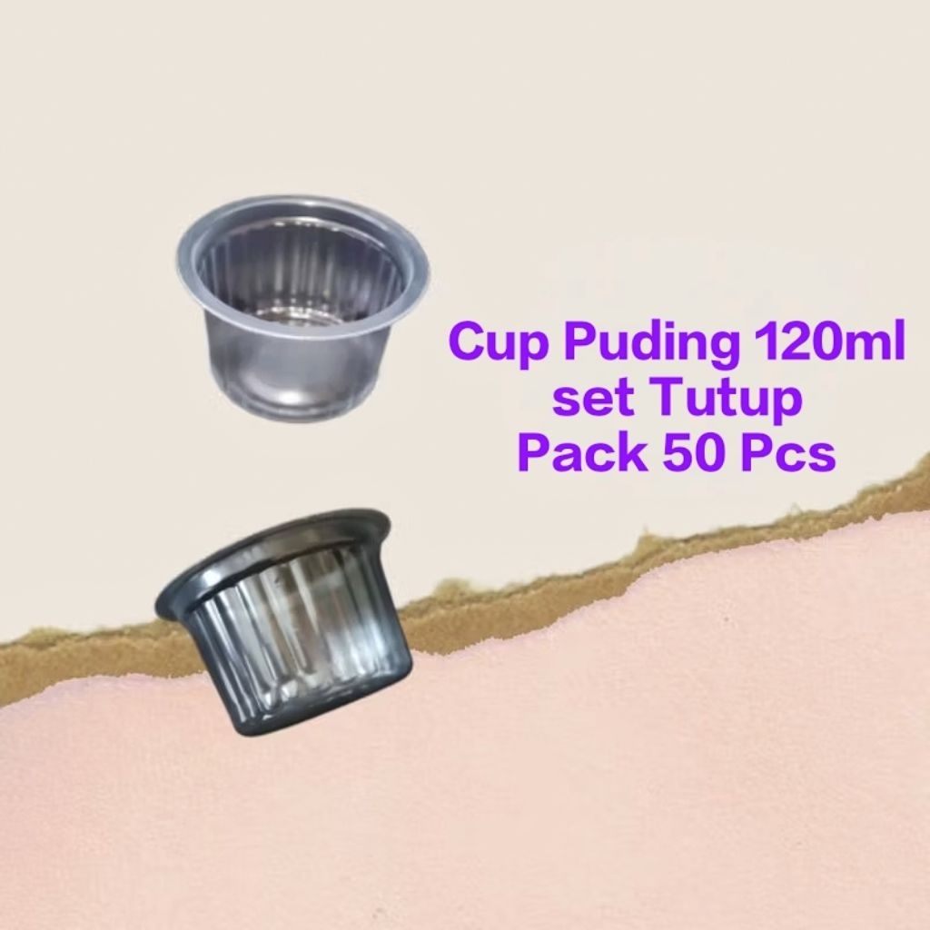 CUP PUDING+TUTUP 120ML 120 ML isi 50 Jelly Cake