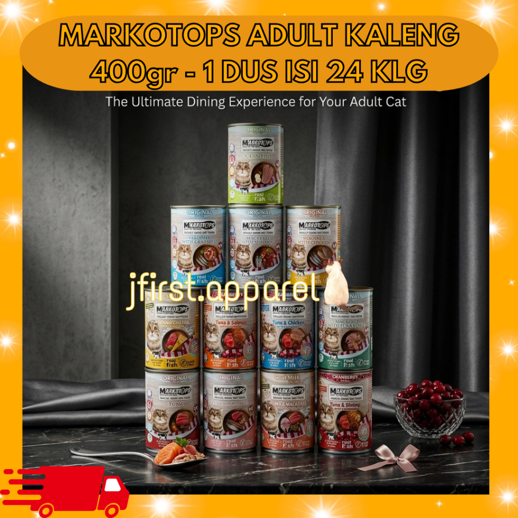 MARKOTOPS ADULT KALENG 400GR 1 DUS ISI 24PCS | MAKANAN BASAH MARKOTOPS KALENG KHUSUS EKSPEDISI