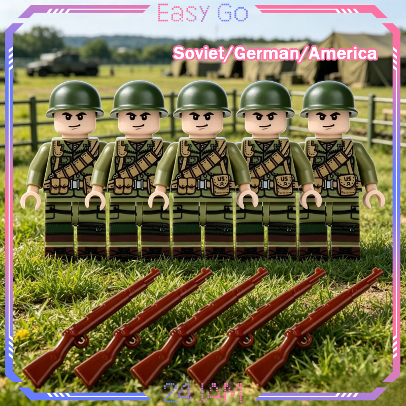 Isi 5pcs Tentara Lego Orang Lego Kombinasi Fleksibel Lego Army Ww2 Lego Tentara Jerman