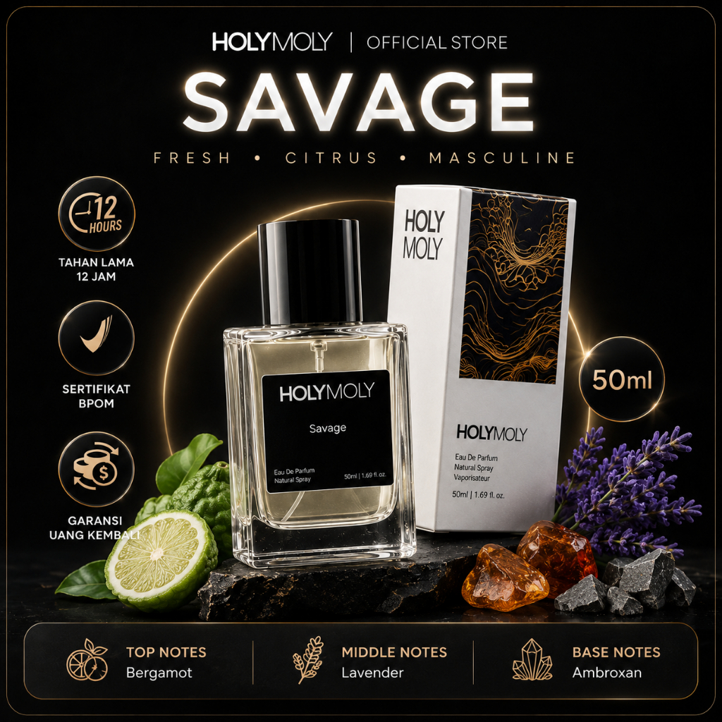 Holymoly - Sauvage Parfum Pria Aroma Segar Fresh Citrus