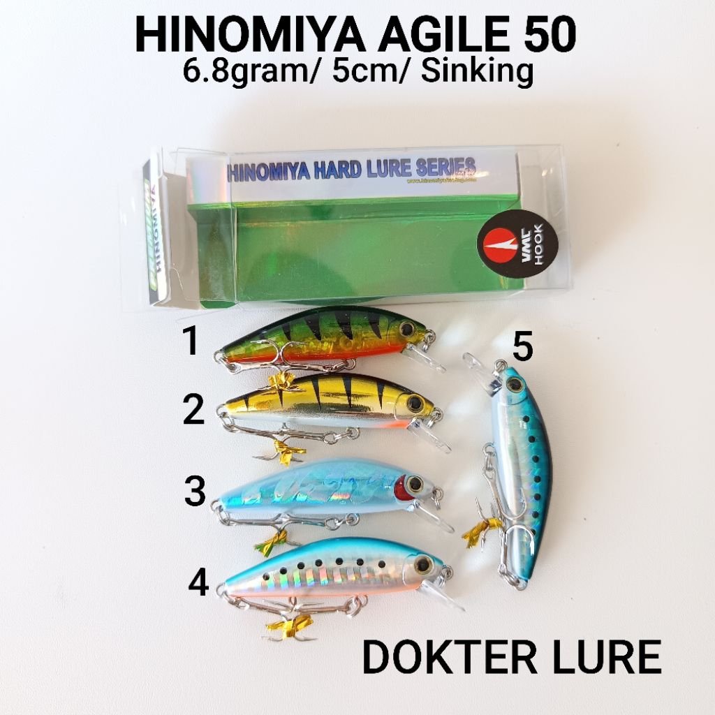 Umpan Minnow Hinomiya Agile 6,8gram 5cm Lure UL Sinking