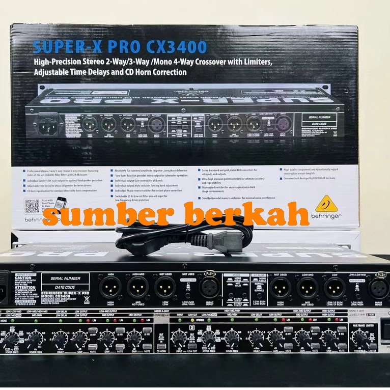 CROSOVER ACTIVE BEHRINGER SUPER X PRO CX3400 4 Way CROSSOVER BEHRINGER CX 3400 / CX3400
