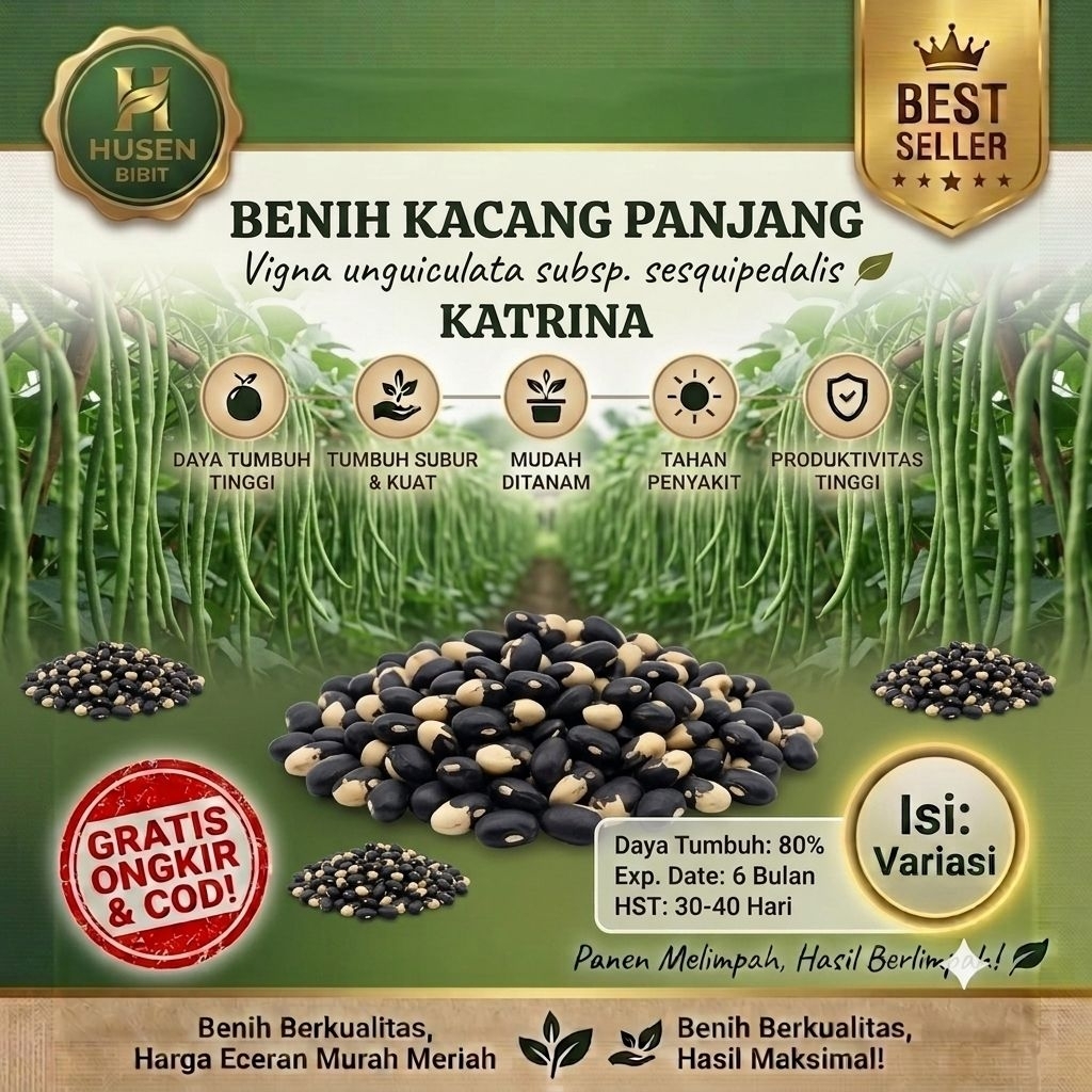 Benih Unggul (1 botol) Kacang Panjang Katrina