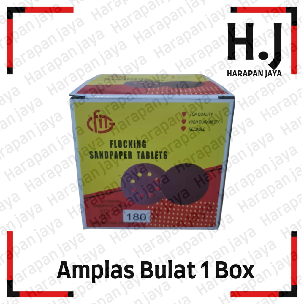[1 Box] Amplas Bulat Velcro 4Inch Grit 40,60,80,100,120,180,220,240,320,400