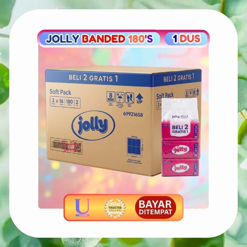 Tisu Jolly 180 Sheets Banded Beli 2 Gratis 1 Harga Grosir Nice 1 Dus Isi 48 Pcs Tissue Murah UNIDESI