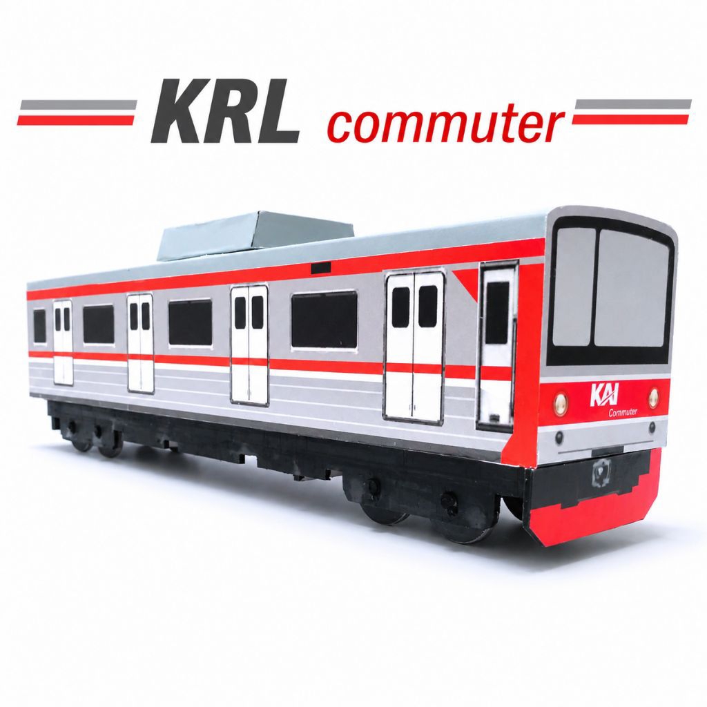 Mainan anak kereta api KRL abu-abu