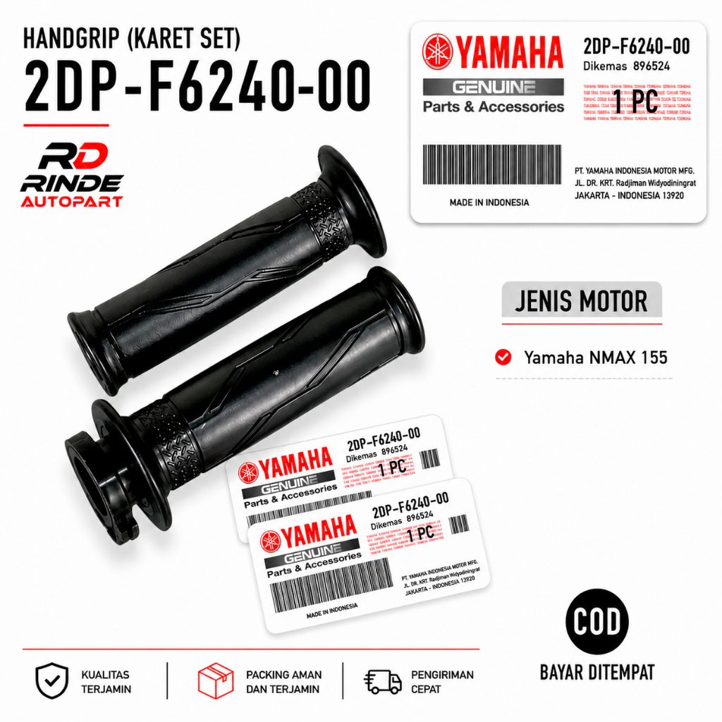 handgrip handfat Hand grip Nmax N-Max kiri kanan Original 2DP-F6240-00