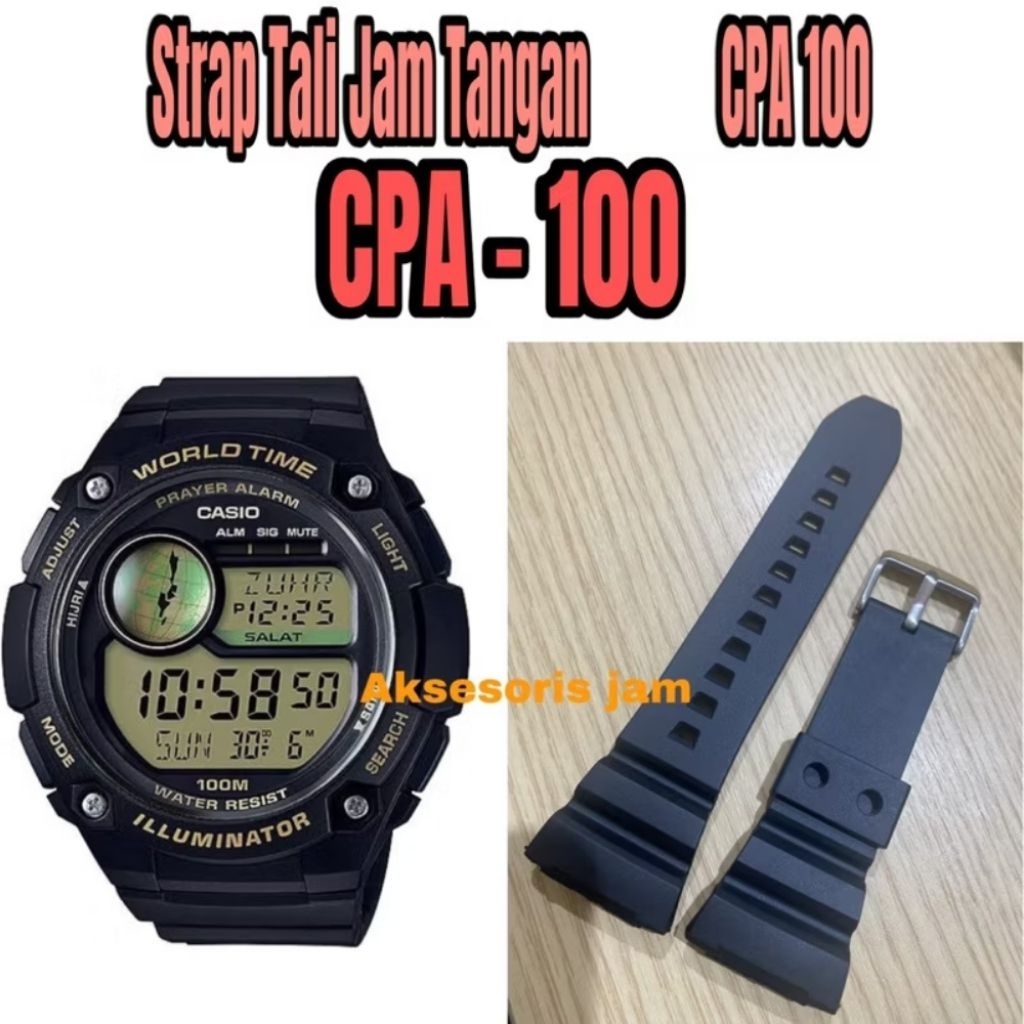 STRAP / TALI JAM TANGAN PENGGANTI CPA 100 CPA100 CPA-100 jam tangan sport, pas dan bisa langsung dip