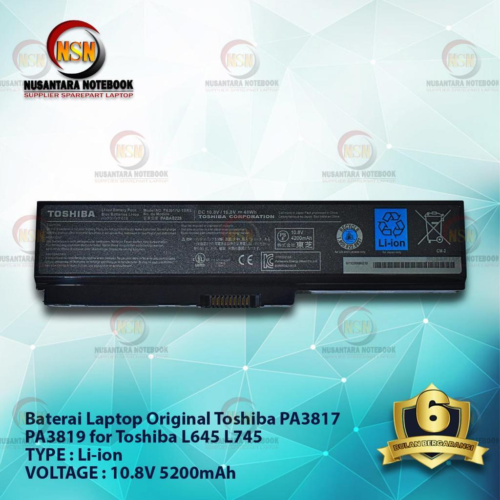Battery Baterai Toshiba 3817 Original C640 L645 L740 L735