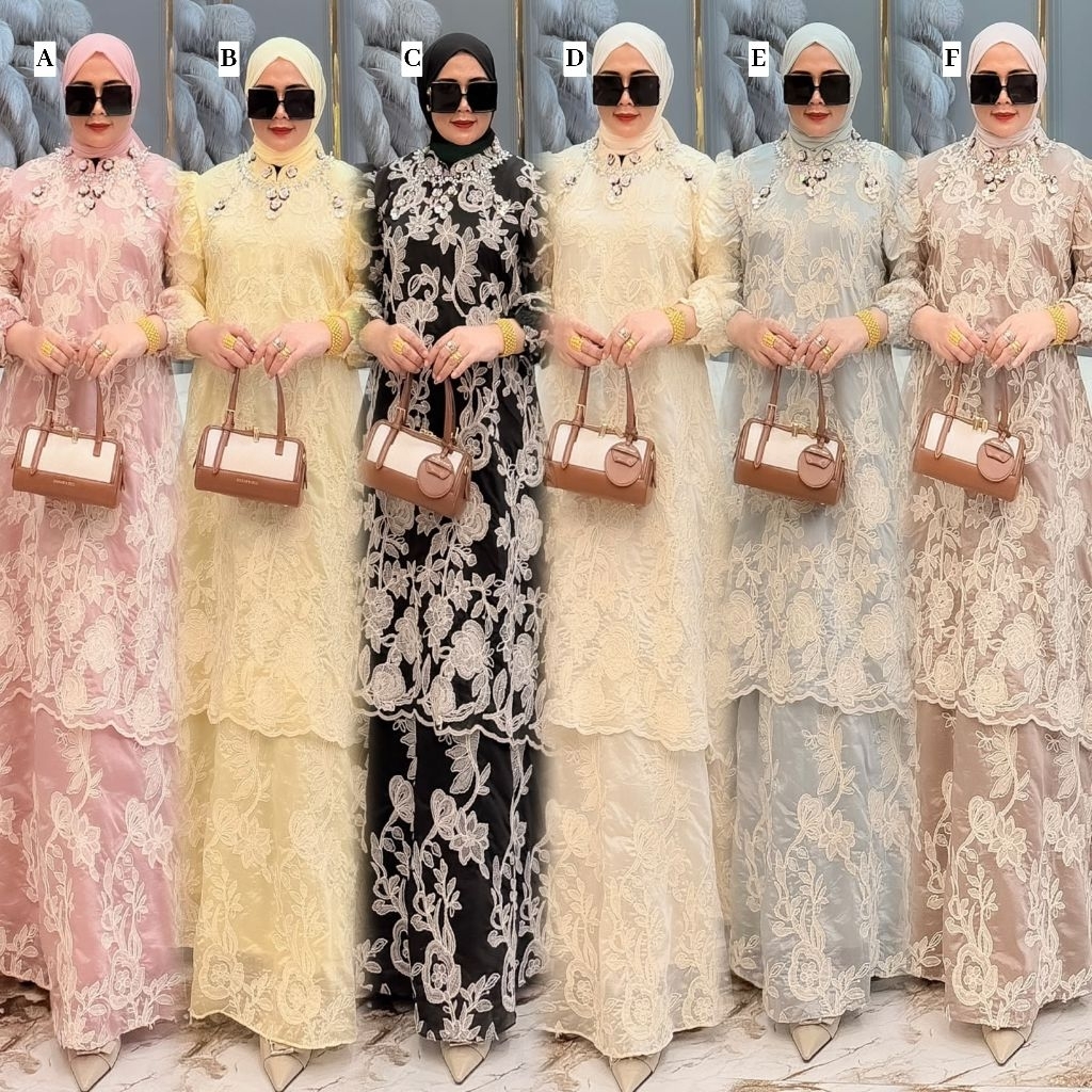Chairani vol 2 Gamis Melisa Zoya Series Dress Gamis Payet Set Hijab by Bilqis Asopuro Asofuroh
