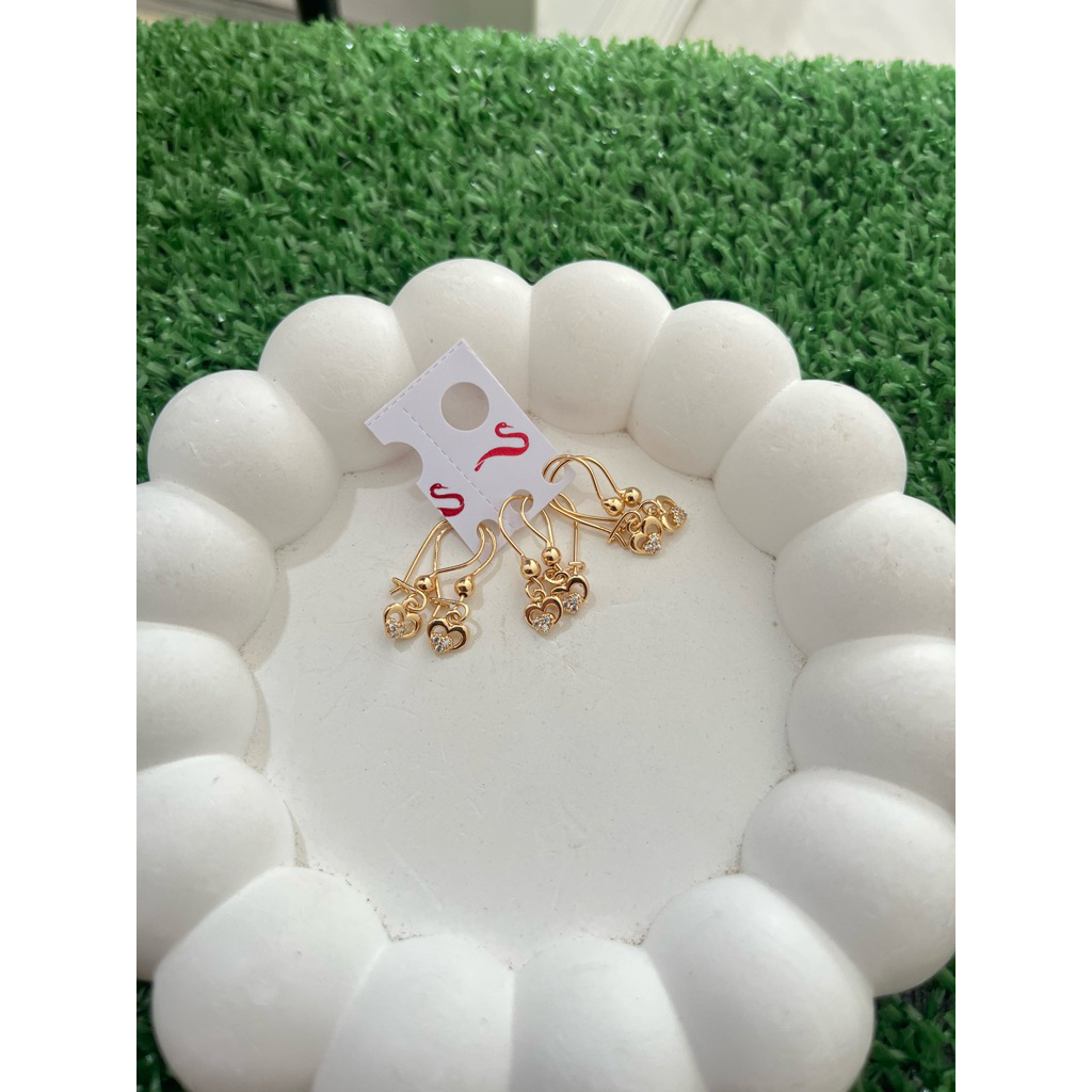LUXURY Anting Gantung xuping Love Kecil
