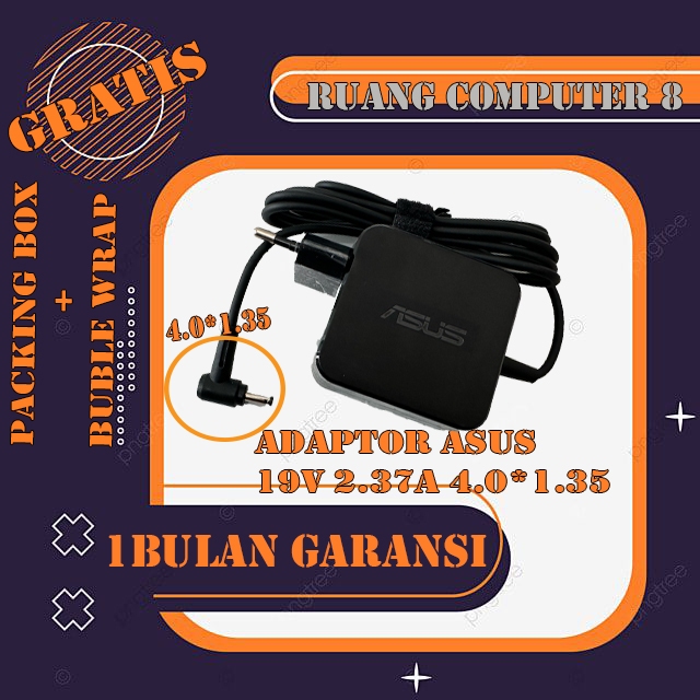ADAPTOR CHARGER AS US F411 F411U F411UF F411UN F411UA A411UA 19V-2.37A 4.0*1.35