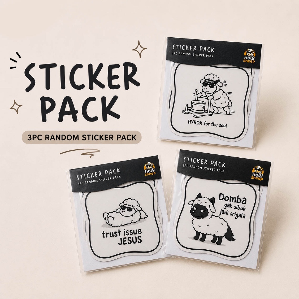 Sticker Vynil Tahan Air Holysheep Souvenir Gereja Rohani Kristen Katolik Merchandise Kristiani Cocok