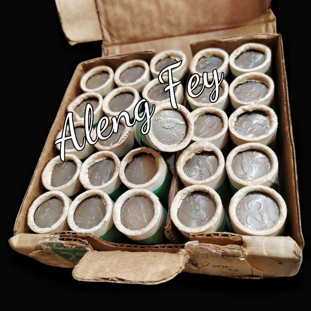 uang kuno koin 25 Rupiah 1971 Roll