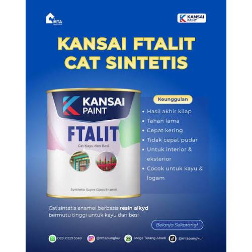 FTALIT CAT MINYAK KAYU BESI PUTIH DOFF / HITAM DOFF 1KG