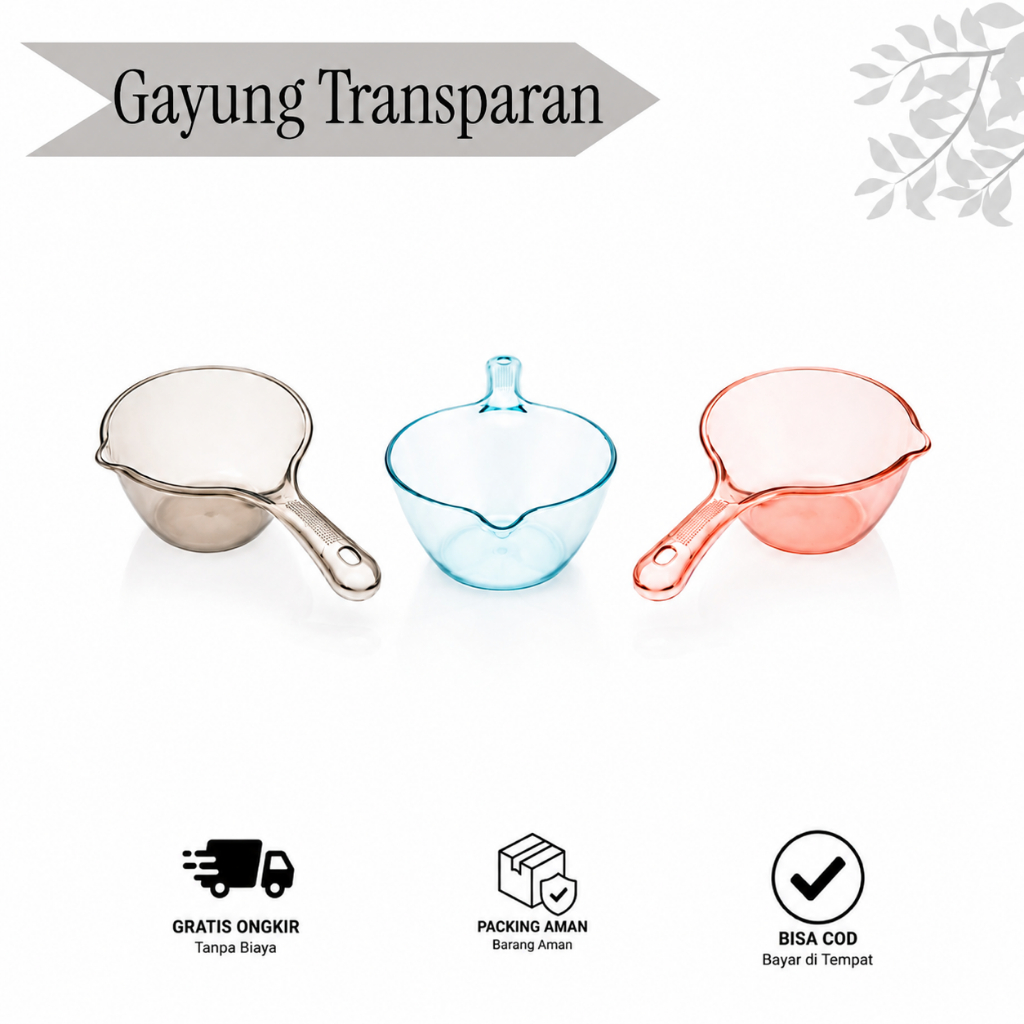 Gayung Transparan Gayung Mandi / Gayung Bayi Transparan Estetik
