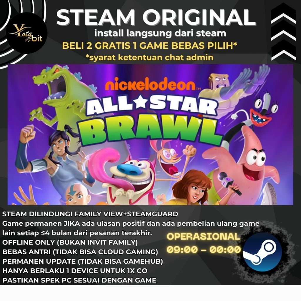 Nickelodeon All-Star Brawl | Nickelodeon All-Star Brawl 2 PC Game Original Offline