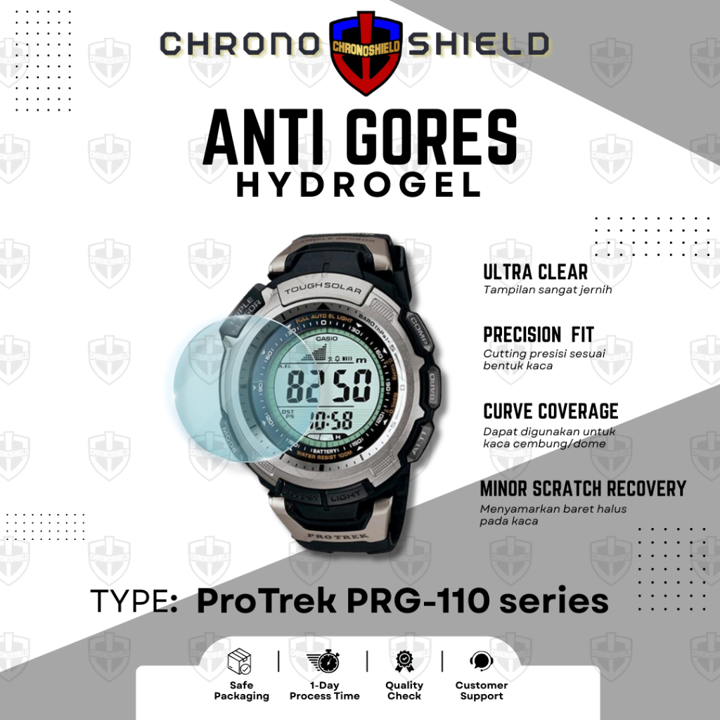 Anti Gores Hydrogel untuk PROTREK PRG110 PRG 110 PRG-110Y
