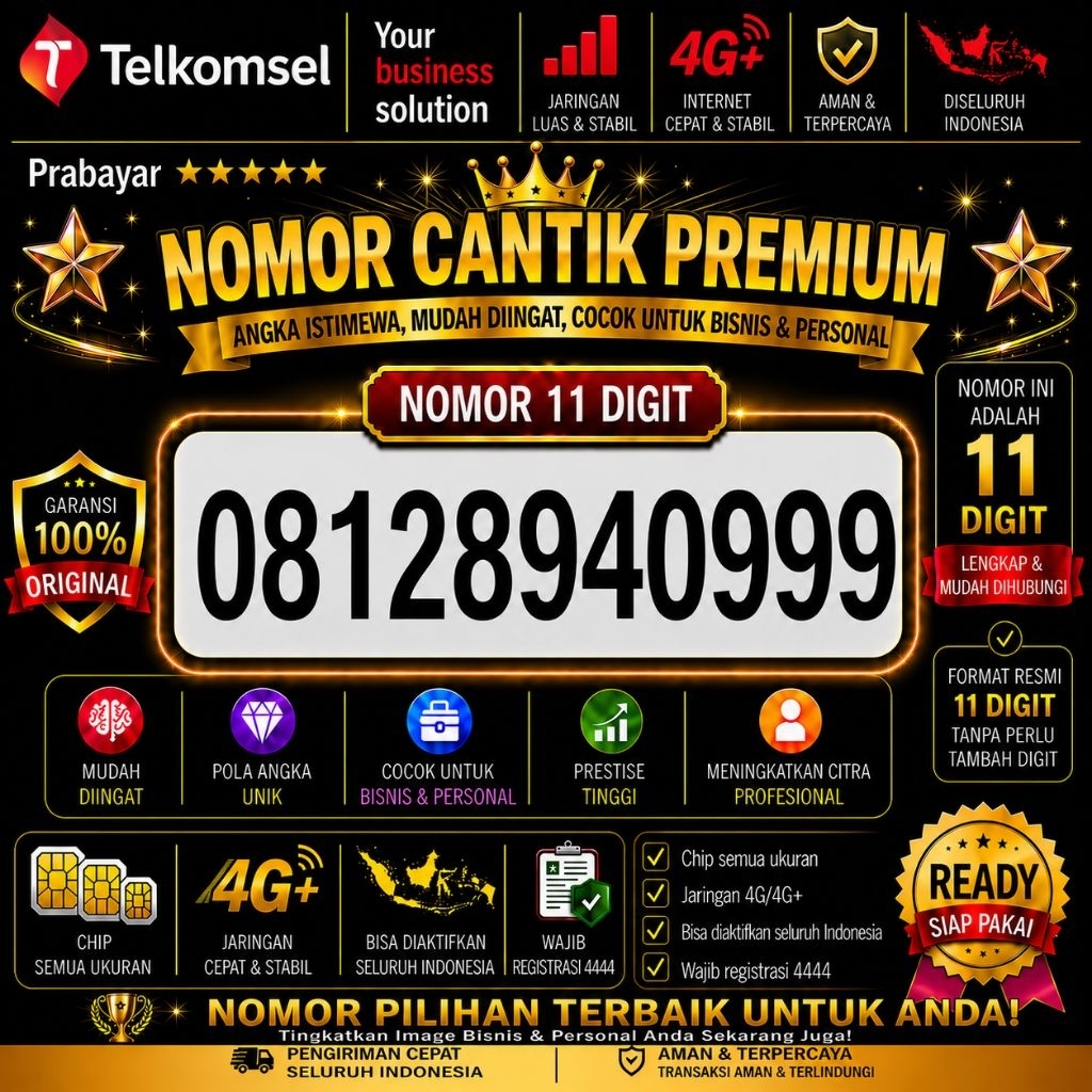NOMOR SPESIAL RARE & LIMITED TELKOMSEL SAKTI PAKET INTERNET TERMURAH 11 Digit