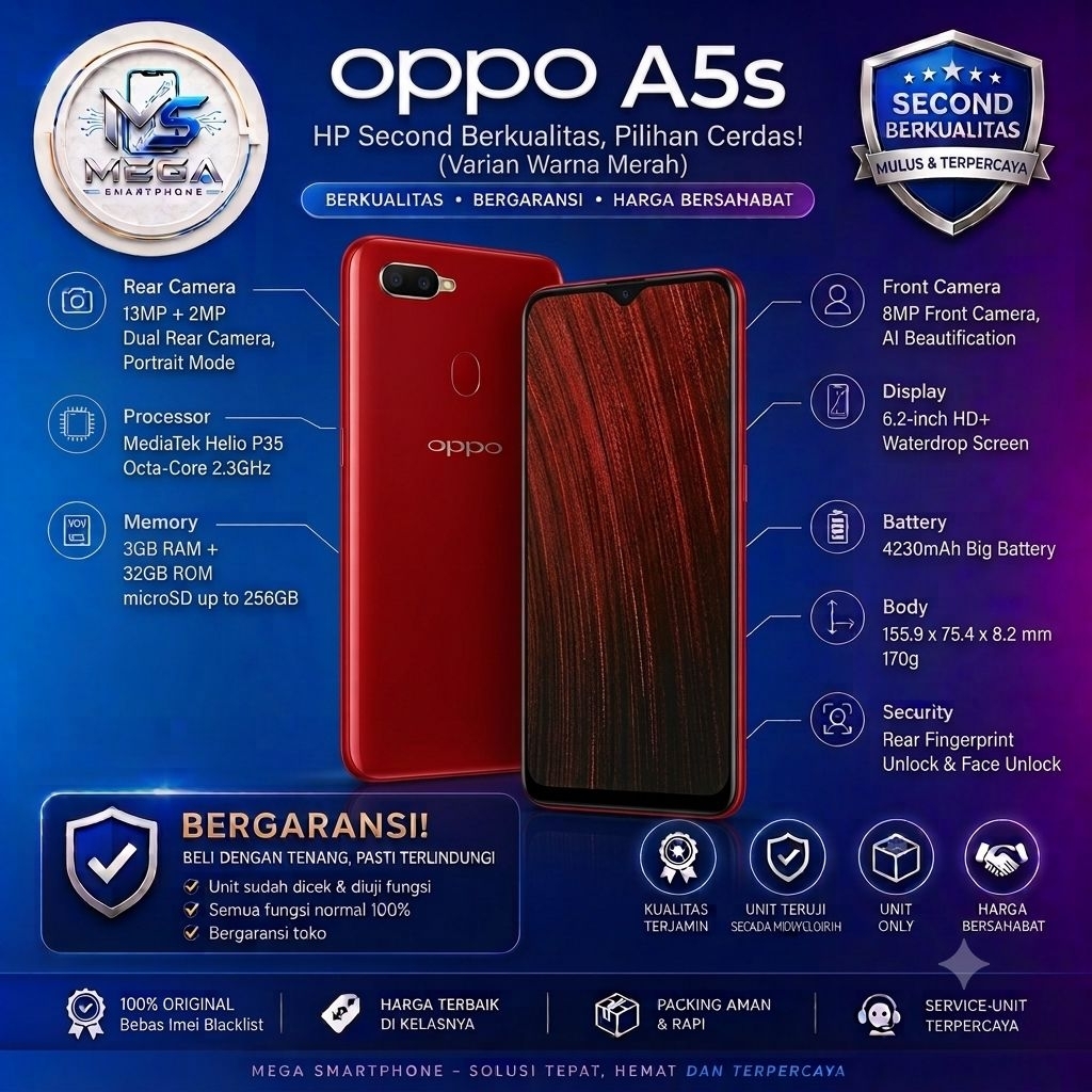 Oppo A5S | HP Second Unit Only