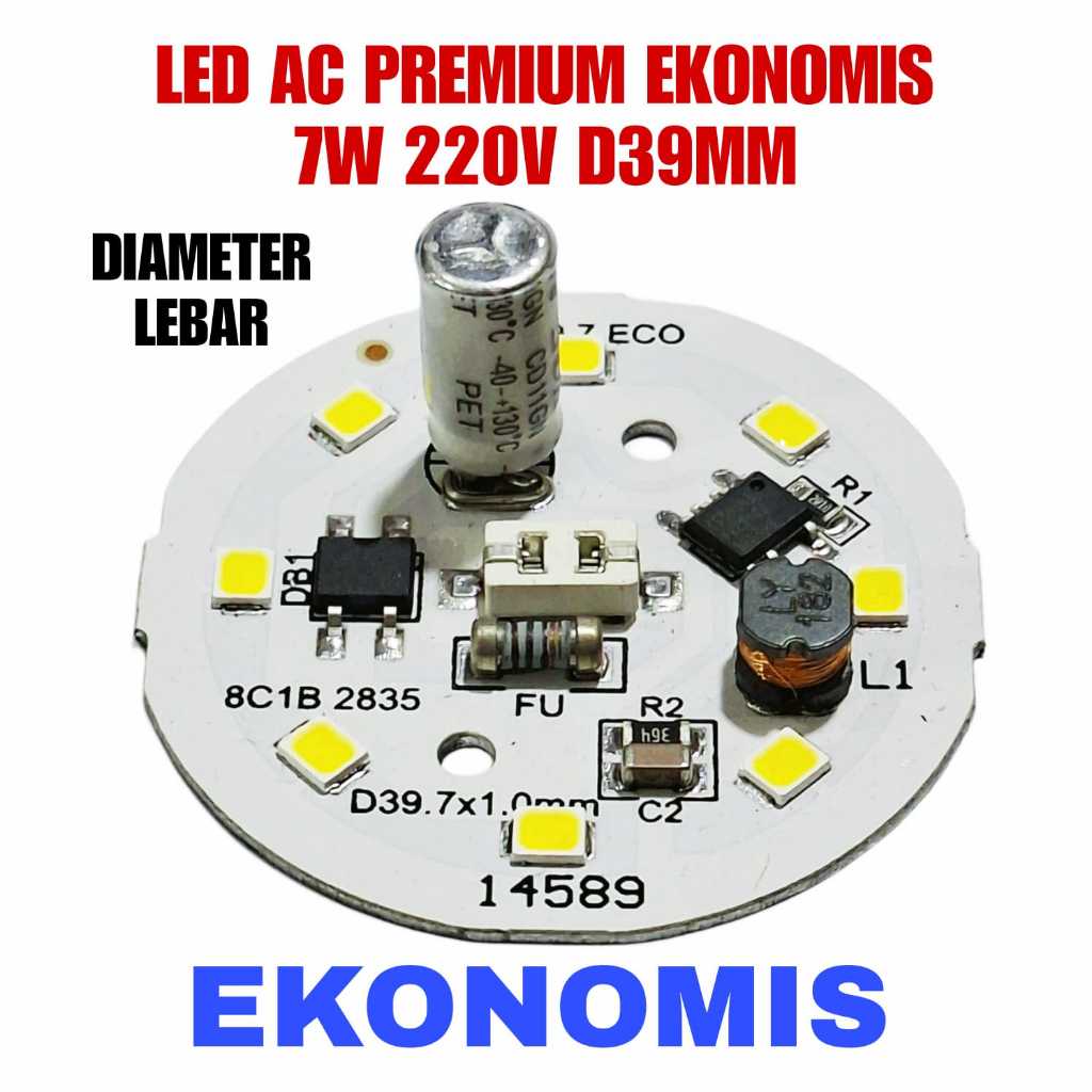 PCB LED AC PREMIUM EKONOMIS 7W PCB LEBAR 220V DIAMETER 39MM - LED AC EKONOMIS 7W 220V