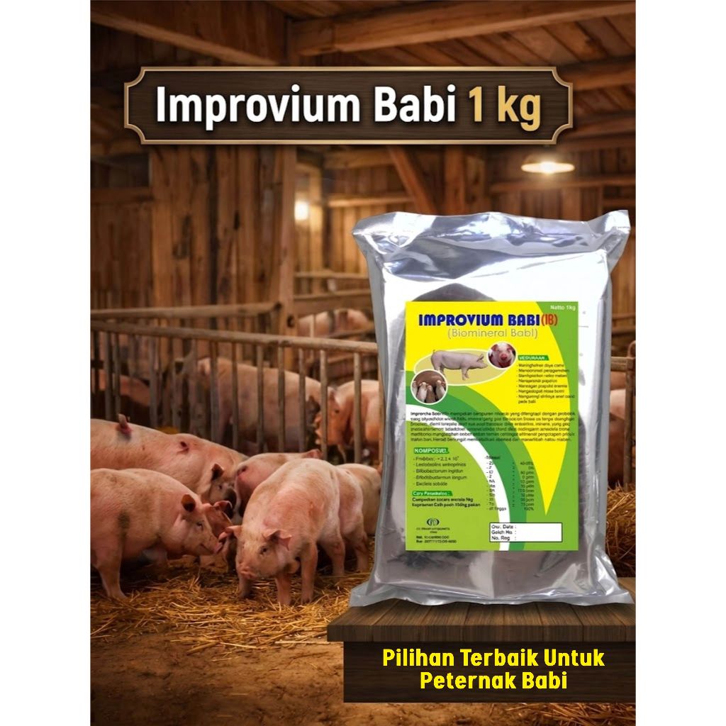 Improvium Babi 1 Kg Suplemen Pakan Babi Komposisi Mikroba, Pilihan Peternak