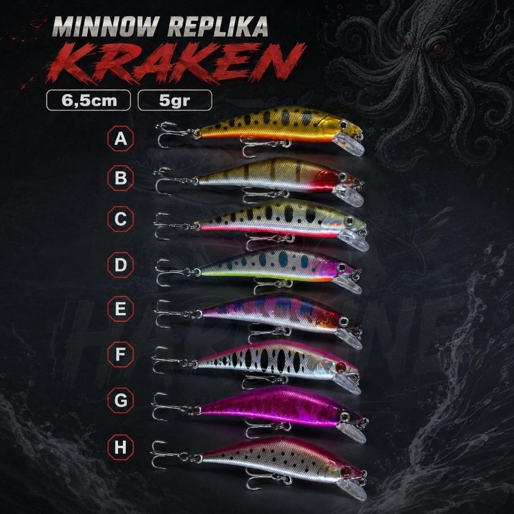HAB - Minnow Replika Kraken 6.5cm 5gr Good Action Type Sinking.