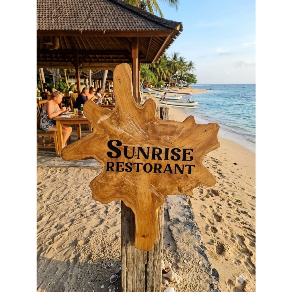 Papan Nama Kayu Rustic Custom | Plang Nama Usaha, Villa, Homestay, Kos, Cafe Dll