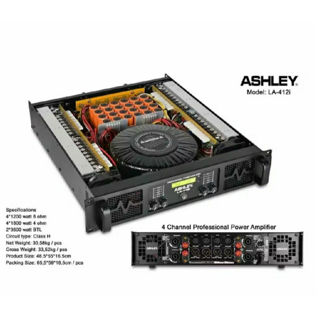 Power Amplifier Ashley LA412I ORIGINAL 4channel ashley la 412i