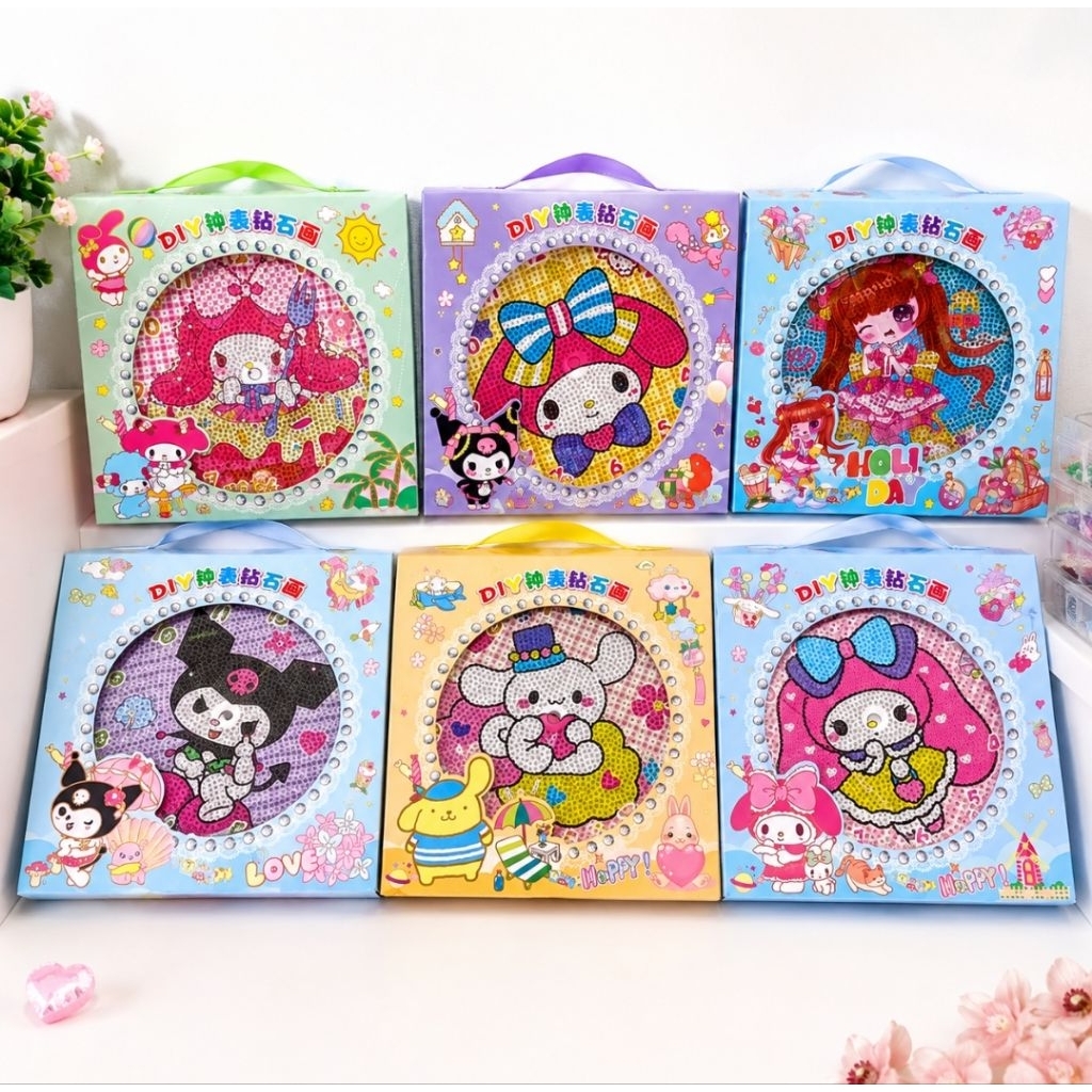 MAINAN ANAK DIY PAINTING DIAMOND CLOCK JAM DINDING