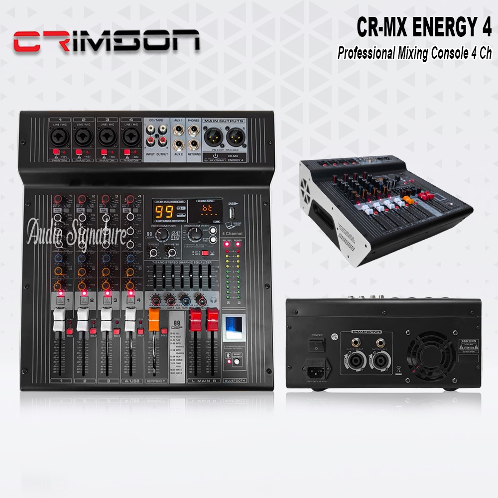 Power Mixer 4 Channel CRIMSON CR MX ENERGY 4 | ENERGY4 Original
