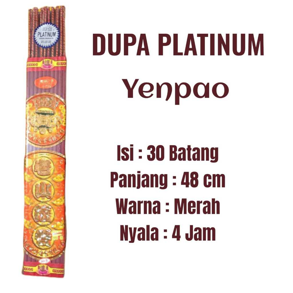 Dupa Cendana Platinum Yenpao 4 Jam Isi 30 Batang