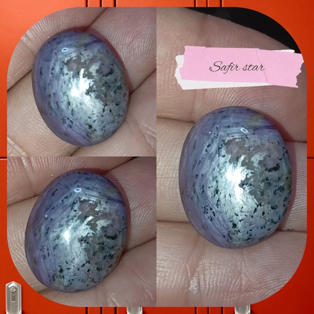 Batu Safir Star asli jumbo natural sapphire