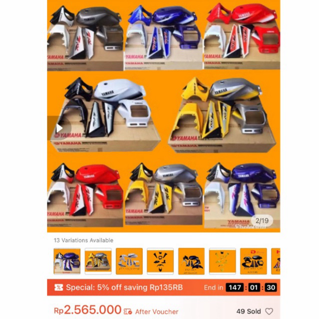 body set rxz millenium - body set rxz milenium mile - body rx z old lama