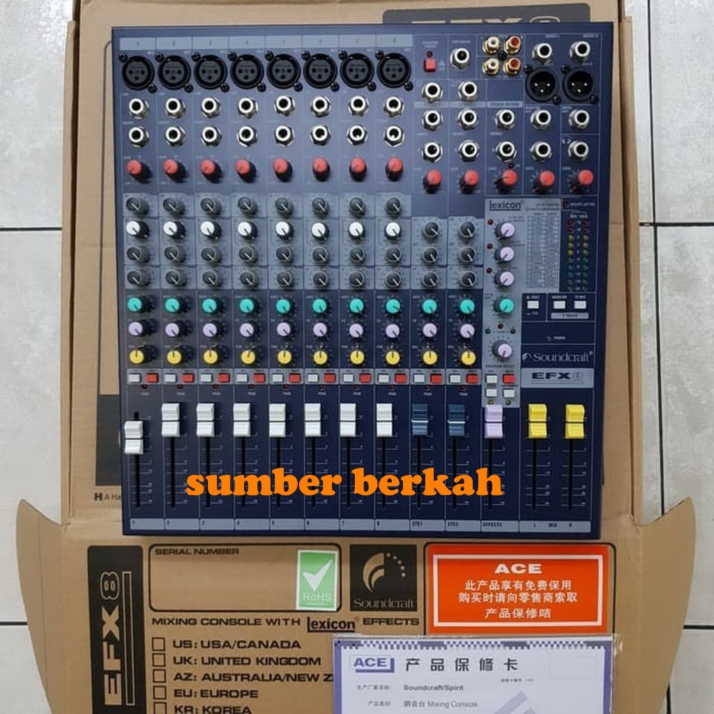 MIXER AUDIO SOUNDCRAFT EFX 8 PROFESIONAL MIXER EFX 8