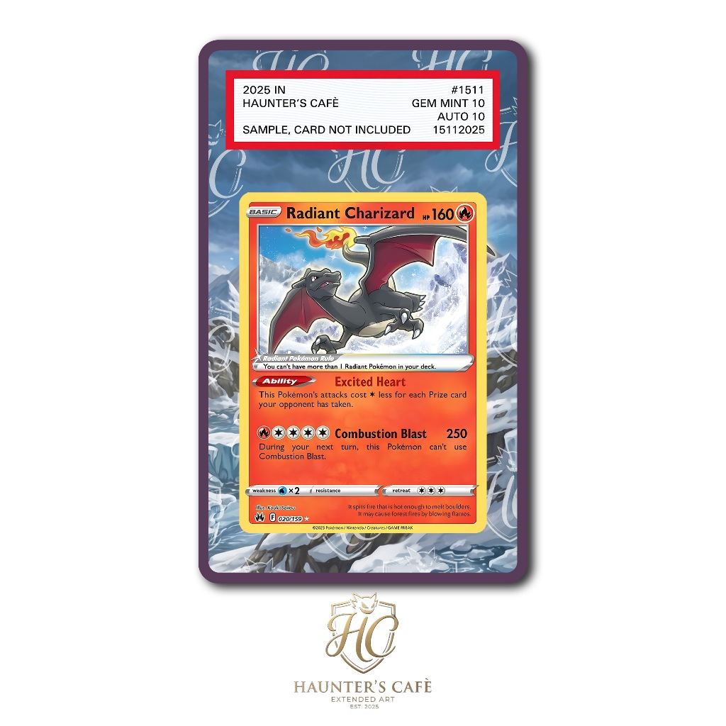 Radiant Charizard #20 Pokemon Crown Zenith (Custom Extended Art)