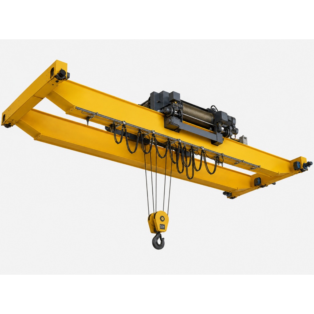 Overhead Crane Double Girder Standar Eropa dengan Electric Hoist | Crane Jembatan untuk Pabrik & Ind