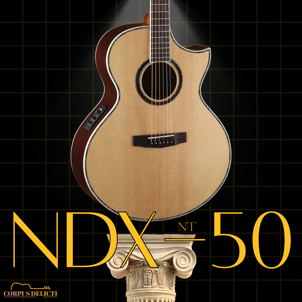 Cort NDX-50 Natural Electric Acoustic Guitar Original Solid Spruce Top dengan EQ Pickup untuk Live P